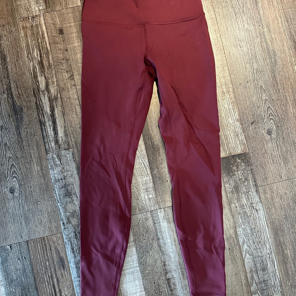 Lululemon Burgundy High-Waisted Leggings